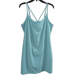 Columbia Omnishade Aqua Teal Active Tennis Dress W/Shorts Womens XL